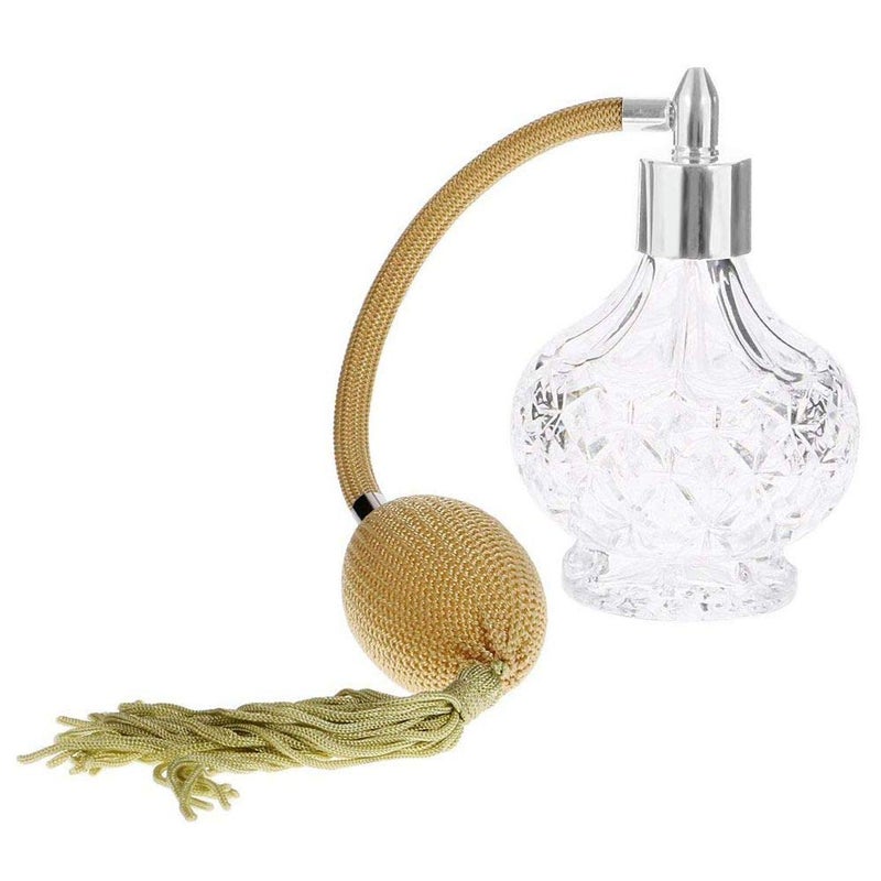 Topxome 100ml Clear Crystal Vintage Style Perfume Bottle Gold Long Spray Tassels Atomizer Pump Refillable Glass Bottles Lady Makeup Tool - Image 3